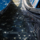 La colonia orbital que aparece en la película Elysium.